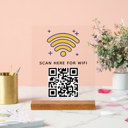 Balayage de code QR Wifi pour connecter auto-adhés (Mariage)
