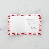 Balayage nordique Rouge Animaux d'hiver Carte de v (Intérieur)