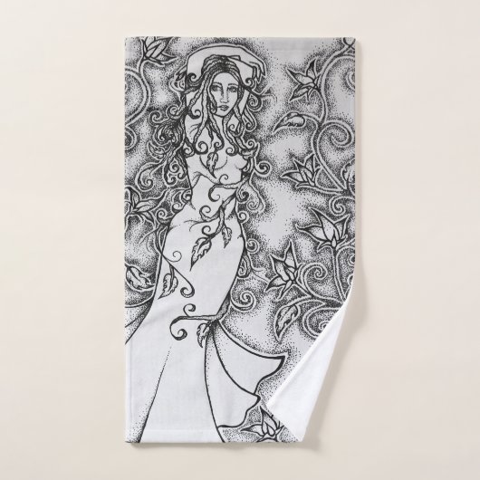 Balayé Ink Goddess Pagan Art (Serviette à main)
