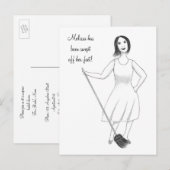 Balayer Ses Pieds Douche nuptiale Inviter Cartes p (Devant / Derrière)