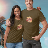 Balboa discobal in bruine, retro stijl t-shirt