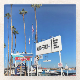 Balboa Island Ferry, Newport Beach, Californië Glazen Onderzetter