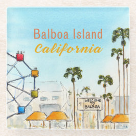 Balboa Island Newport Beach Coaster Glazen Onderzetter