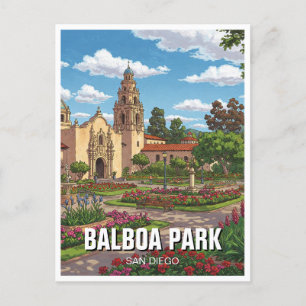 Balboa Park San Diego CA Reizen Briefkaart