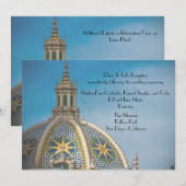 Balboa Park San Diego Mosaic Dome Ontvangst Menu Kaart (Voorkant / Achterkant)