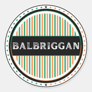 Balbriggan City Pride Embleem – Ierse identiteit Ronde Sticker
