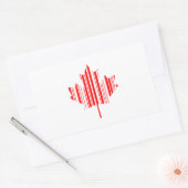 BALCODE CANADA-VLAG-streepjescode Rechthoekige Sticker (Envelop)