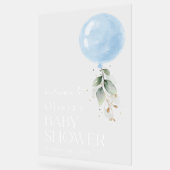 Balcon bleu, Eucalyptus, Baby shower Bienvenue (Angle)