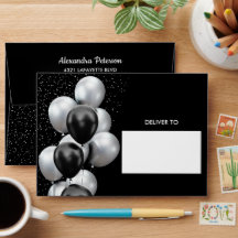 Balcon gris noir Chic Anniversaire