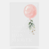 Balcon rose, Eucalyptus, Baby shower d'accueil (Recto)