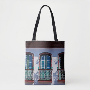 Balconieën op de gevel in Diamantina, Minas Gerais Draagtas