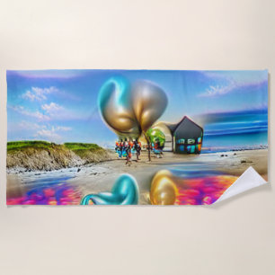 Balcons de plage personnalisés et serviette de pla