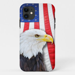 Bald-adelaar en -vlag iPhone 11 hoesje