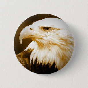 Bald American Eagle Eye Ronde Button 5,7 Cm