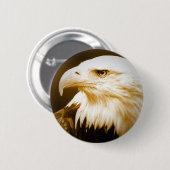 Bald American Eagle Eye Ronde Button 5,7 Cm (Voorkant /achterkant)