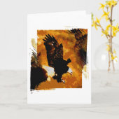 Bald American Eagle Landing Kaart (Gele Bloem)