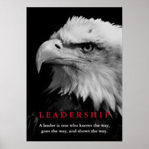 Bald American Eagle Leadership Poster