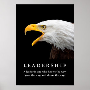Bald American Eagle Motivatie Leadership Poster