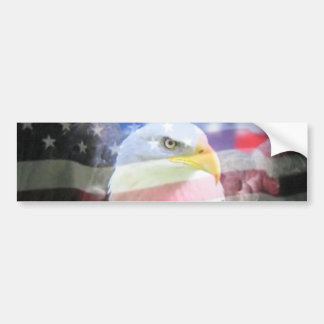 Bald american eagle & U.S.A. vlag. Bumpersticker