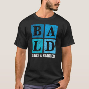 Bald Black Beared African American Bald Man T-shirt