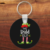 Bald Christmas Elf Matching Pajama X-mas Party  Sleutelhanger (Voorkant)