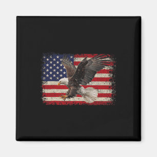 Bald Eagle 4 juli Amerikaanse vlag Eagle Pat Magneet
