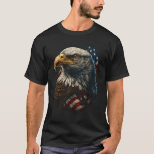 Bald Eagle 4 juli Amerikaanse vlag verst R T-shirt