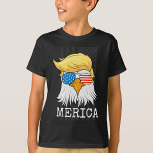 Bald Eagle 4 juli Trump Amerikaanse vlag grappig T-shirt