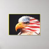 Bald Eagle 4th of Juli gevlekt Canvas Afdruk (Voorkant)
