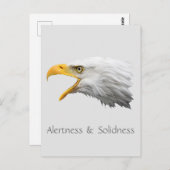Bald Eagle Alertheid & Soliditeit aanpasbaar Briefkaart (Voorkant / Achterkant)