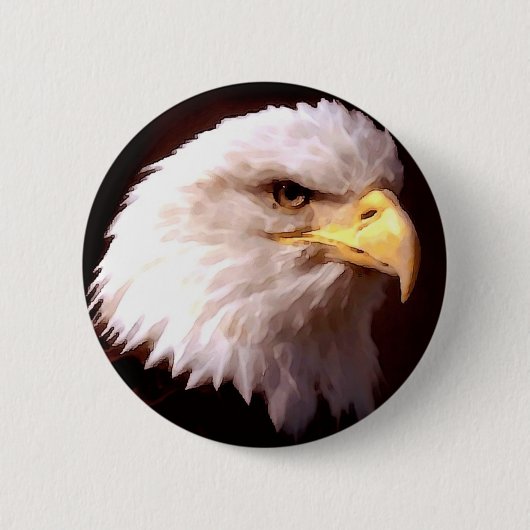 Bald Eagle American Eagle Ronde Button 5,7 Cm (Voorkant)