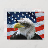 Bald Eagle American Flag Briefkaart (Voorkant / Achterkant)