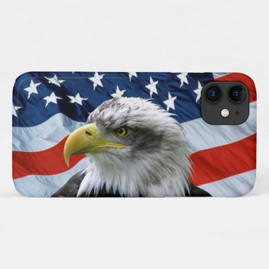 Bald Eagle American Flag Case-Mate iPhone Case (Achterkant (horizontaal))