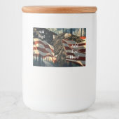Bald Eagle American Flag Country Road Etiket (Voorkant)