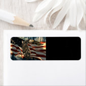 Bald Eagle American Flag Country Road Etiket (Insitu)