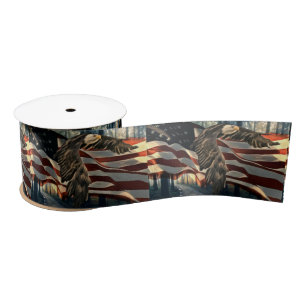 Bald Eagle American Flag Country Road Lint