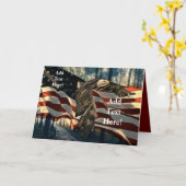 Bald Eagle American Flag Kaart (Gele Bloem)