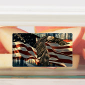 Bald Eagle American Flag Labels (Aangebracht)