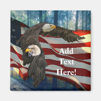 Bald Eagle American Flag