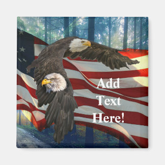 Bald Eagle American Flag Magneet