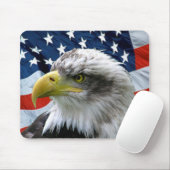 Bald Eagle American Flag Mousepad Muismat (Met muis)