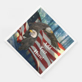 Bald Eagle American Flag Servet (Hoek)