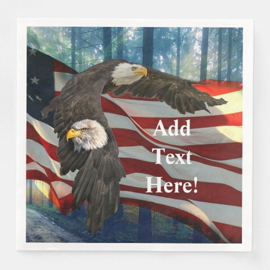 Bald Eagle American Flag Servet (Voorkant)