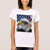 Bald Eagle American Flag T-shirt (Voorkant)