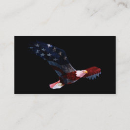 Bald Eagle American Flag Visitekaartje