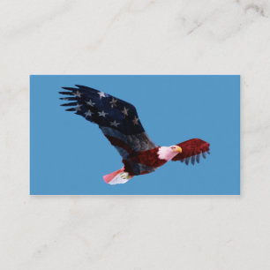 Bald Eagle American Flag Visitekaartje