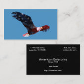 Bald Eagle American Flag Visitekaartje (Voorkant / Achterkant)