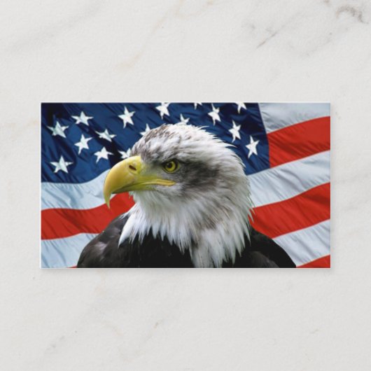 Bald Eagle American Flag Visitekaartje (Voorkant)
