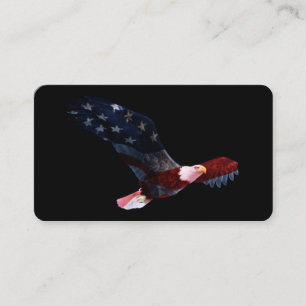 Bald Eagle American Flag Visitekaartje