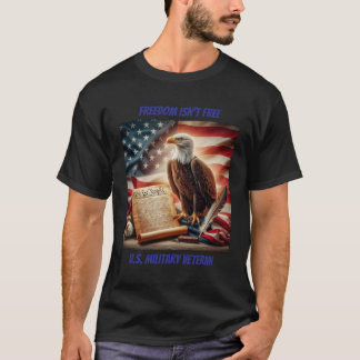 Bald Eagle, Amerikaanse vlag en grondwet T-shirt